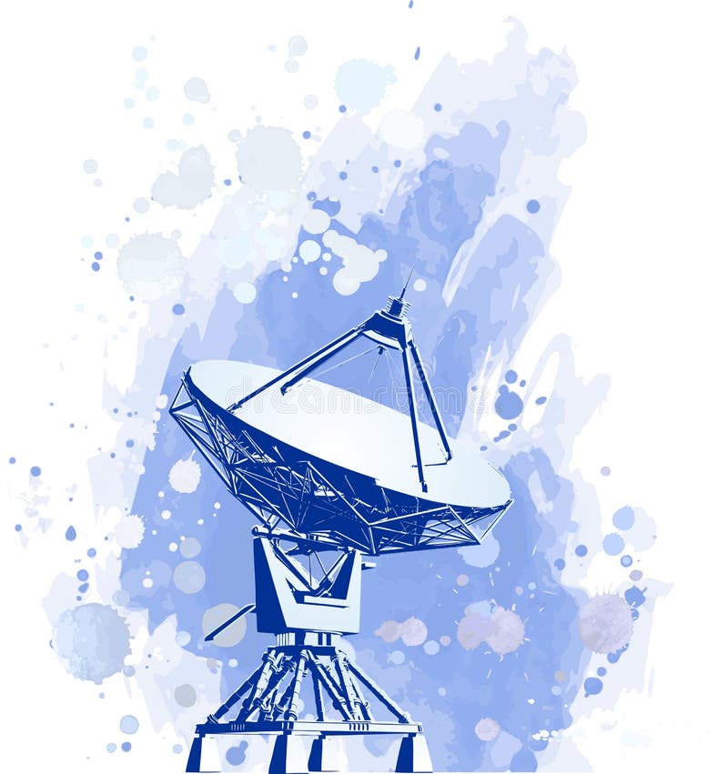 Radar d'antennes paraboliques illustration libre de droits Radar d'antennes paraboliques illustration libre de droits
