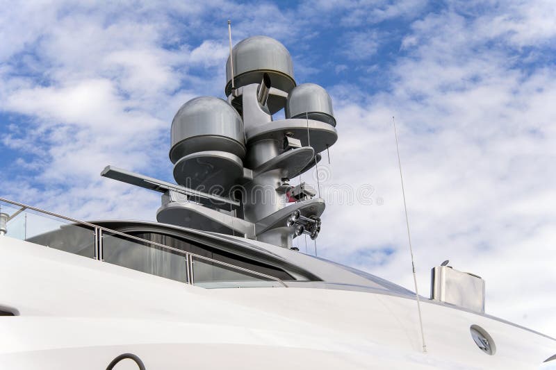 Radar on a yacht stock photo. Image of satellite, radio 33580882