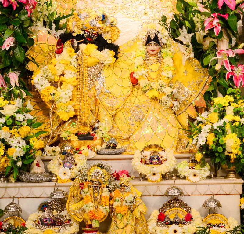 Radha Krishna idol stock photos