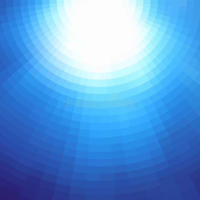 Radial background design. Abstract blue vector art pattern. Graphic element, gradient underwater illustration royalty free illustration