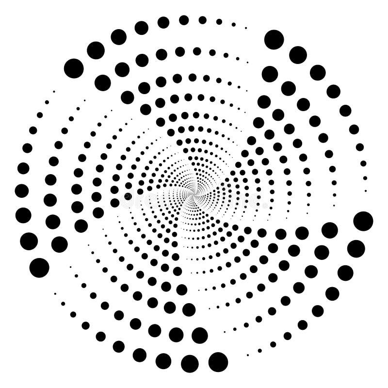 Radial black dots stock vector. Illustration of infinity - 89010076