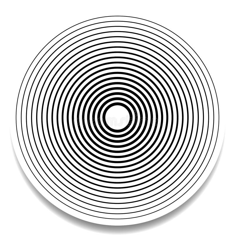 Radial Circles Design Element. Converge Circle Lines. Repeating, Expand ...