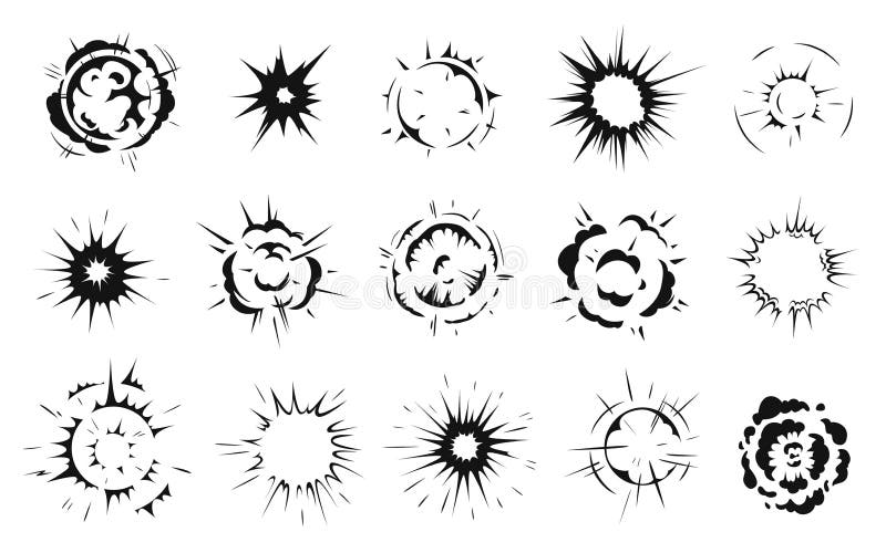 Run dust effect. Cartoon fast move smoke trace animation kit