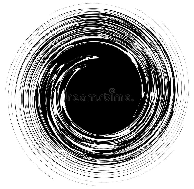 Radial lines with rotating distortion. Abstract spiral, vortex s royalty free illustration
