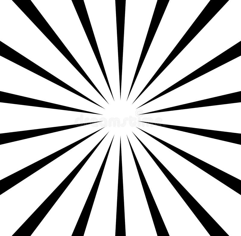 Radial Lines Starburst Sunburst Pattern Black And White Circular Lines Stripes Abstract Element Stock Vector Illustration Of Glitter Epicentre