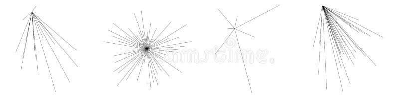 Radial, radiating lines, stripes abstract element for explosion, burst, spread theme