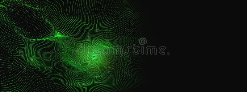 Radial waves in cyber space. Digital information field, peer-to-peer Internet, secure data array royalty free illustration