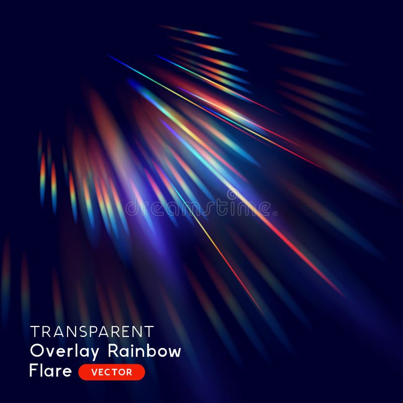 Radiant Rainbow Lens Falre Effect stock illustration