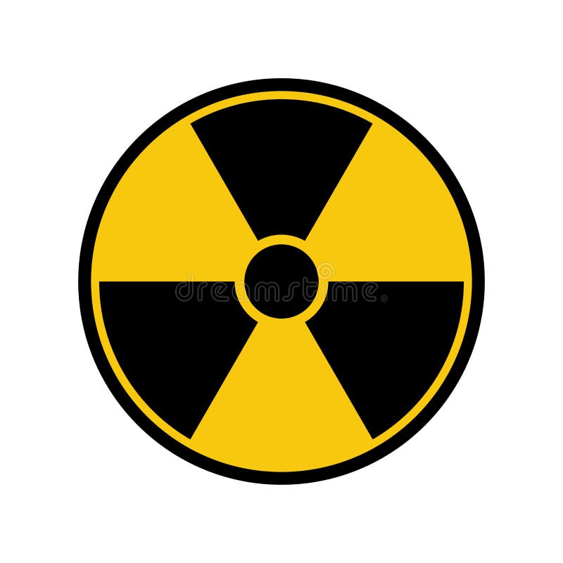 Radiation Hazard Icon. Radioactive Threat Alert. Nuclear Caution Symbol Stock Vector