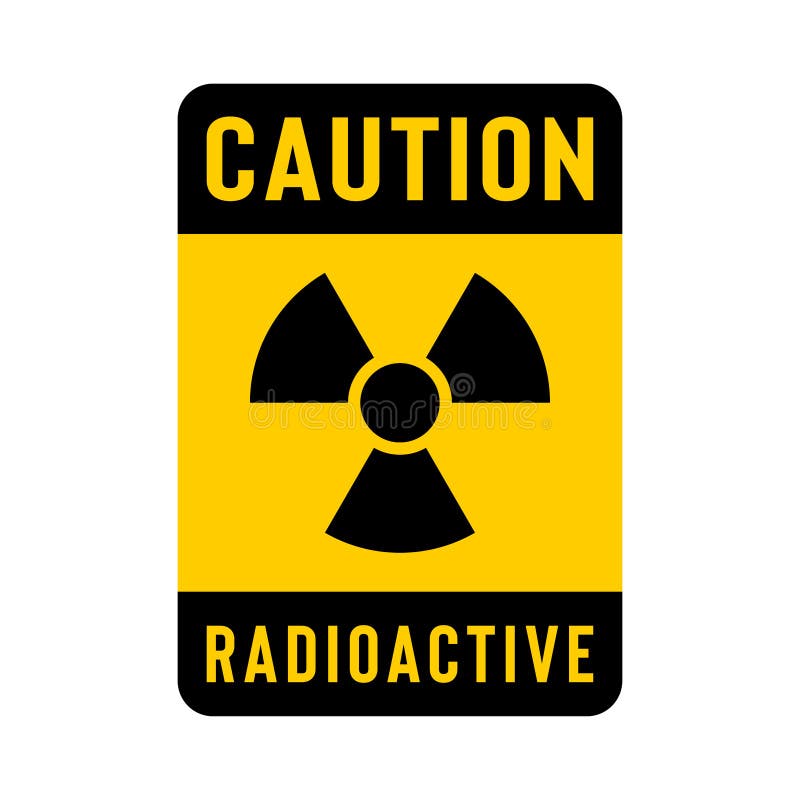 Radiation Nuclear Warning Sign Icon Vector Design Template in White