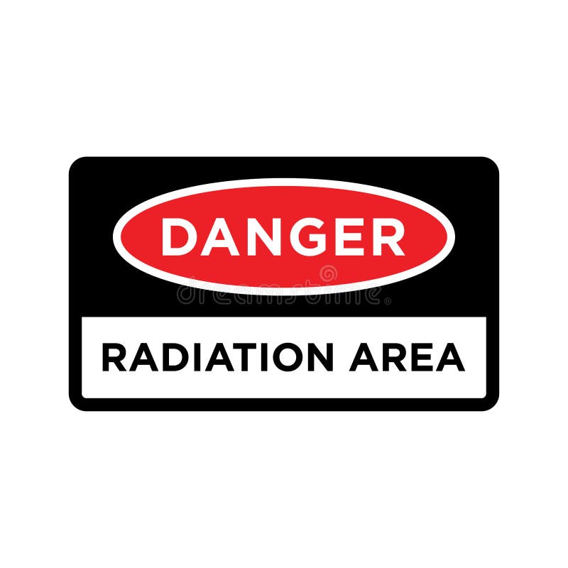 Radiation Nuclear Warning Sign Icon Vector Design Template in White Background Stock Vector