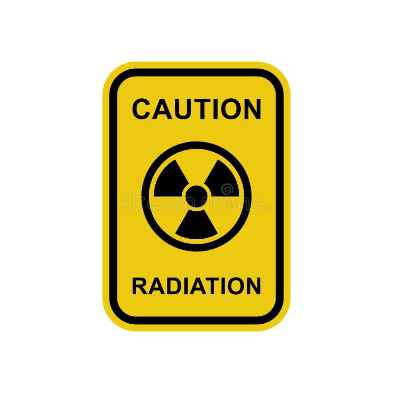 Radiation Nuclear Warning Sign Icon Vector Design Template in White Background Stock Vector