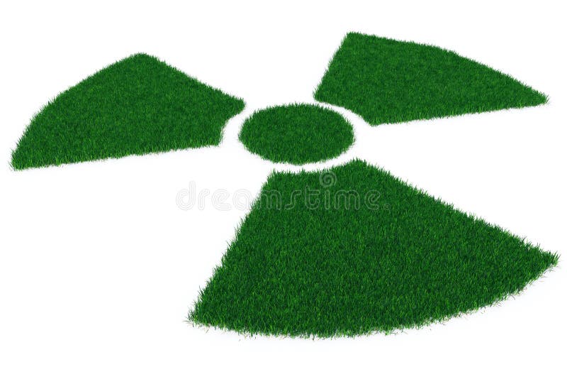 Radiation symbol from grass