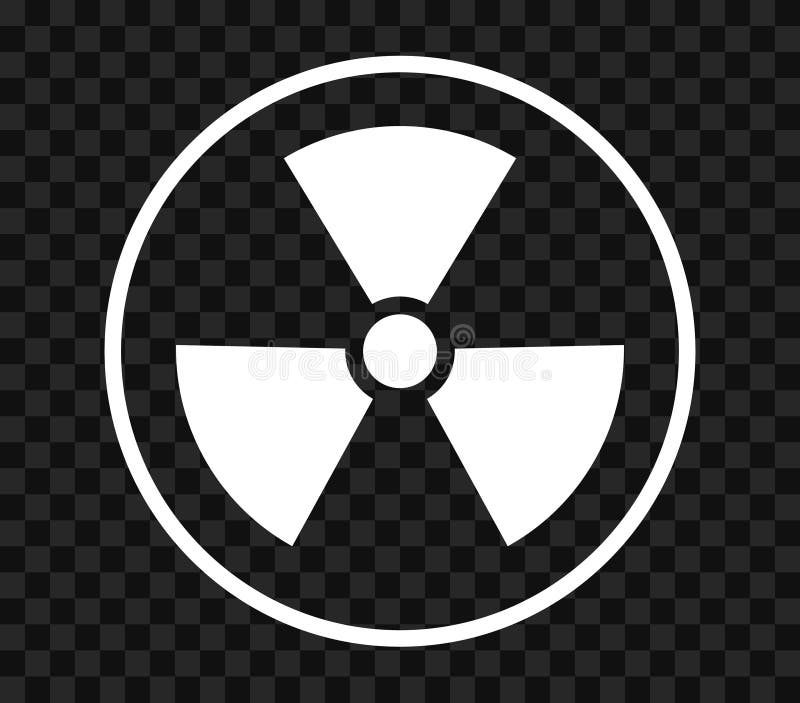 Radiation Toxic Symbol Isolated on Empty Background. Flat Warning Sign ...