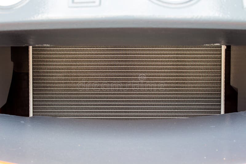 The radiator of forklift. stock photo. Image of equipment - 116138632