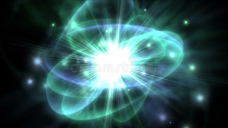 a radiação da energia da ciência da tecnologia 4k irradia a explosão da estrela das ondinhas, fogos-de-artifício da partícula
