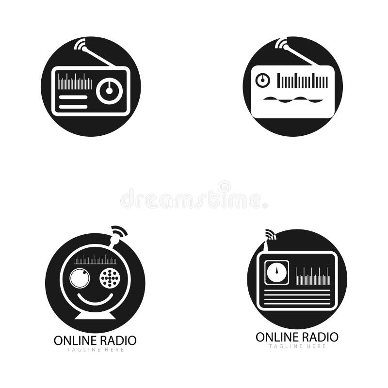 Radio Broadcast Logo Icon Vector Illustration Design Stock Vector Illustration of business