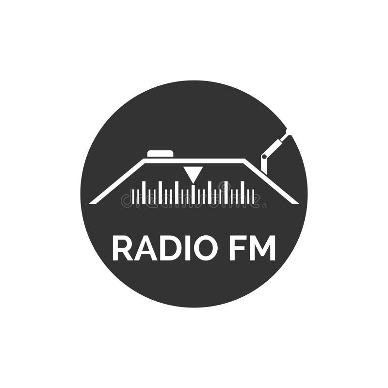 Radio Broadcast Logo Icon Vector Illustration Design Stock Vector Illustration of antenna