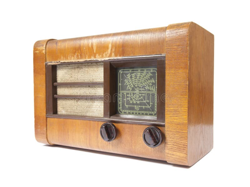 Radio de madera vieja foto de archivo Radio de madera vieja foto de archivo