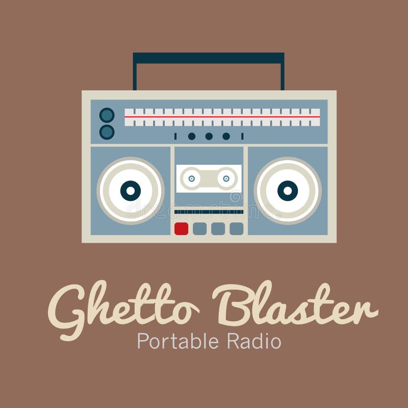 Radio de sableuse de ghetto illustration stock Radio de sableuse de ghetto illustration stock