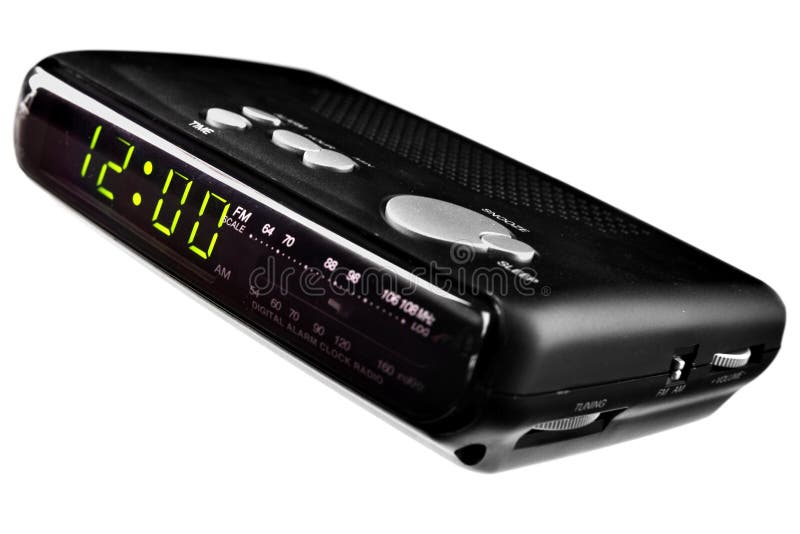 Radio del reloj de alarma de Digitaces imagen de archivo Radio del reloj de alarma de Digitaces imagen de archivo