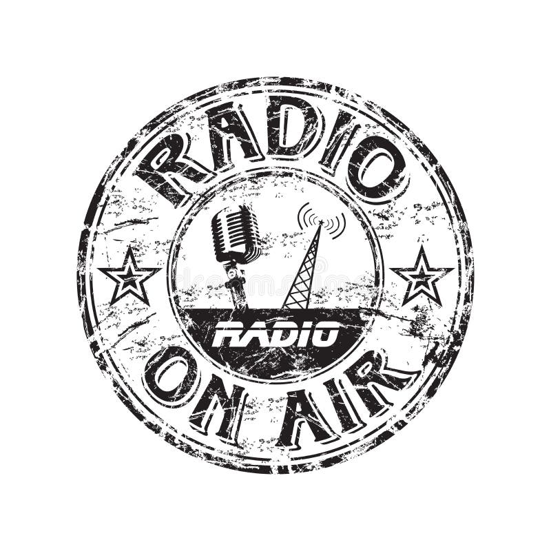 Radio grunge rubberstempel vector illustratie