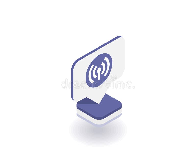 Radio i fi ikona, wektorowy symbol w płaskim isometric 3D stylu odizolowywającym na białym tle Ogólnospołeczna medialna ilustracj ilustracja wektor Radio i fi ikona, wektorowy symbol w płaskim isometric 3D stylu odizolowywającym na białym tle Ogólnospołeczna medialna ilustracj ilustracja wektor