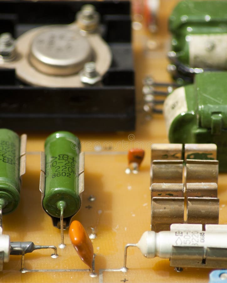 Radio Parts on the Electronic Board Stock Image Image of power, science 162394199