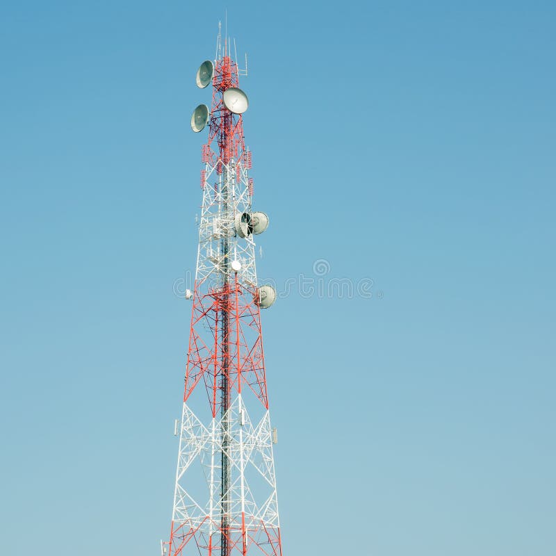 Radio Relay Link, Mobile Base Station. Stock Photo Image of cellphone