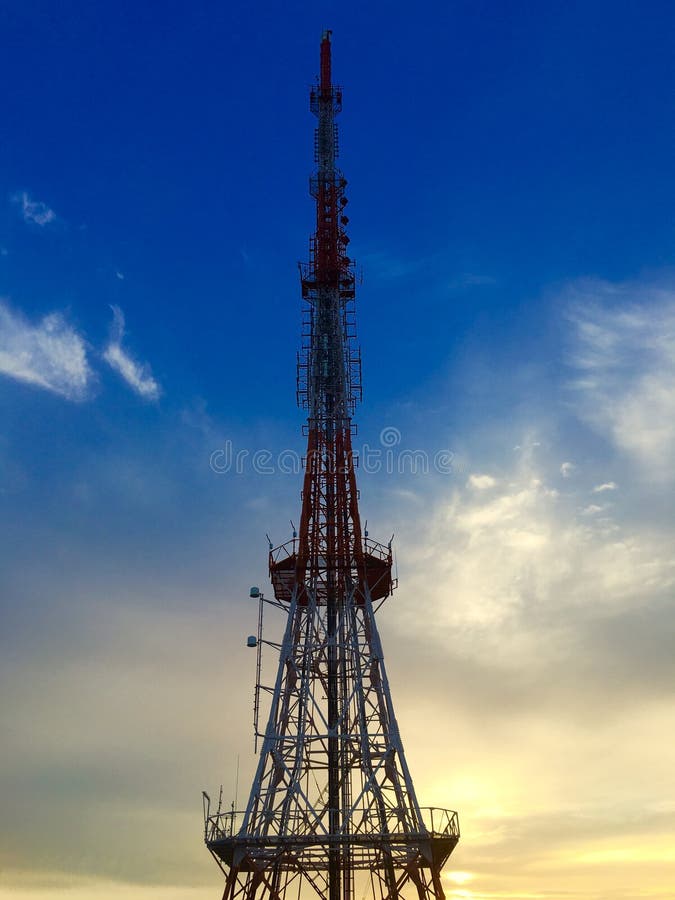 Radio tower stock photo. Image of aerials, broadcasting 76762222