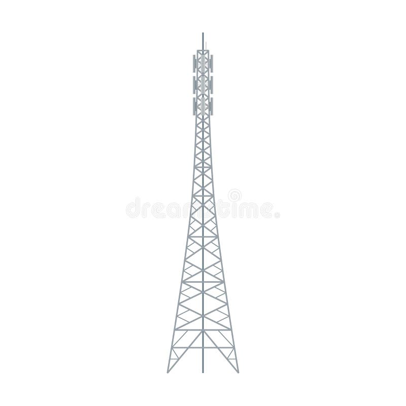 Radio Tower Vector Icon.Cartoon Vector Icon Isolated On White