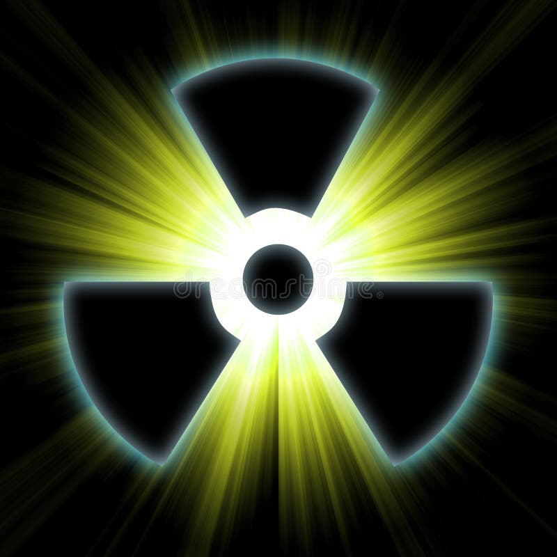 Glowing Radioactive sign stock vector. Illustration of clockwork 18127968
