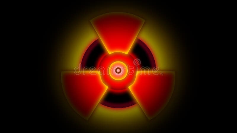 Radioactive symbol or sign to warning on you. Bulat illustrations
