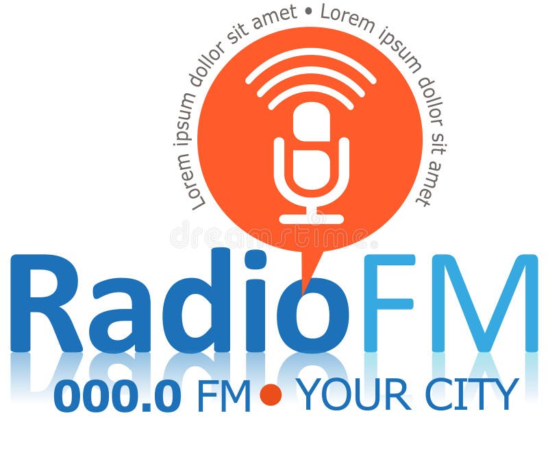 RadioFMsymbol eller symbol stock illustrationer RadioFMsymbol eller symbol stock illustrationer
