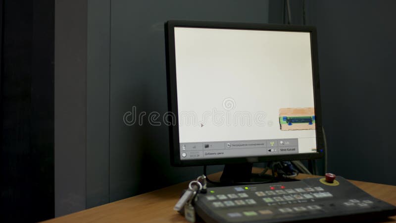 Radiografíe el tiro de pantalla en el aeropuerto en el control de seguridad Máquina de la exploración del control de seguridad ae