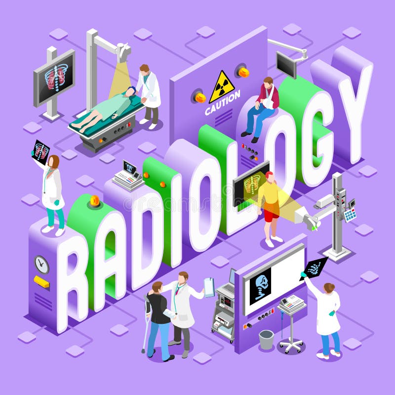 Radiology 01 Concept Isometric royalty free illustration Radiology 01 Concept Isometric royalty free illustration