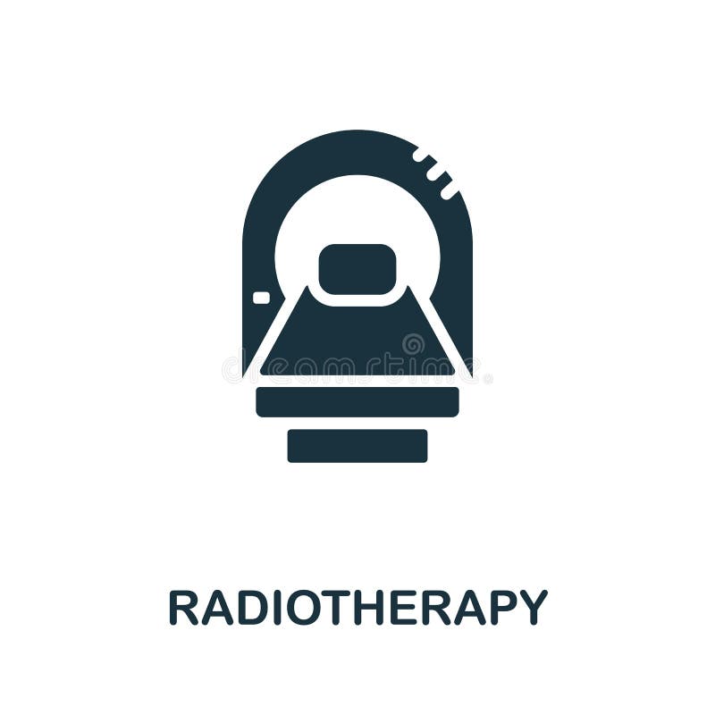 Radiotherapy icon. Monochrome simple element from therapy collection. Creative Radiotherapy icon for web design vector illustration