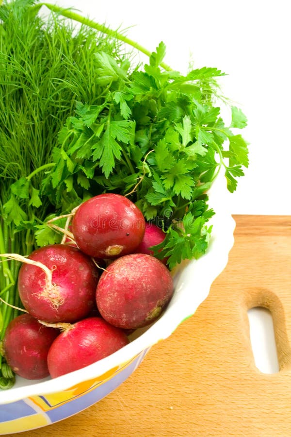 Radis et verdure photos stock