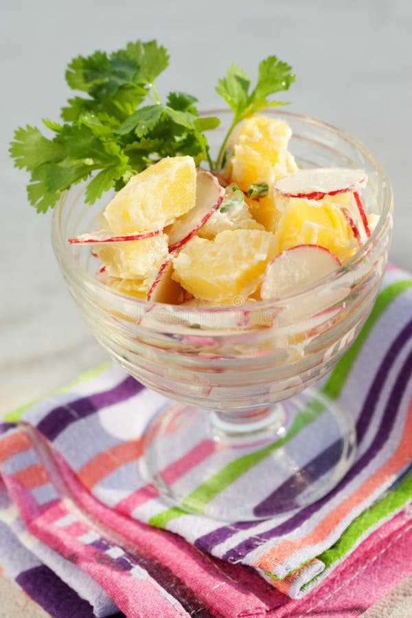 Radish and potato salad