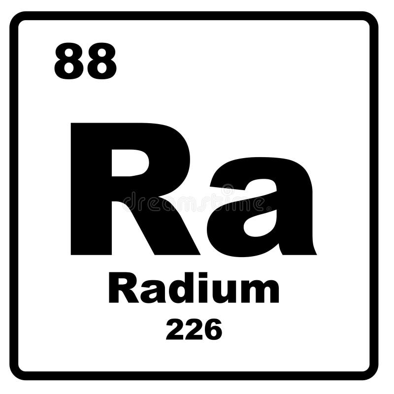 Diagram Representation of the Element Radium Stock Illustration