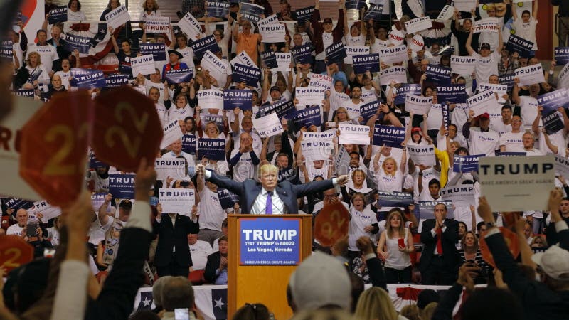 Raduno repubblicano di campagna di Donald Trump del candidato alla presidenza all'arena & al casinò del sud del punto a Las Vegas