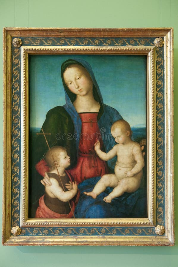 Raffael, il vergine e bambino di benedizione con la st John Diotallevi Madonna dell'infante immagine stock libera da diritti Raffael, il vergine e bambino di benedizione con la st John Diotallevi Madonna dell'infante immagine stock libera da diritti