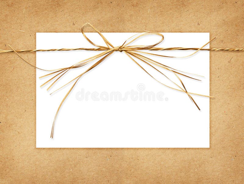 Empty Craft Paper Wrapping Cornet Tied With Beige Canvas Ribbon Isolated  Stock Photo - Download Image Now - iStock