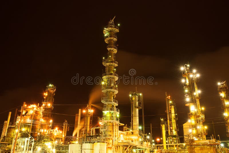 Lights of oil refinery near Halifax, Nova Scotia. Lights of oil refinery near Halifax, Nova Scotia