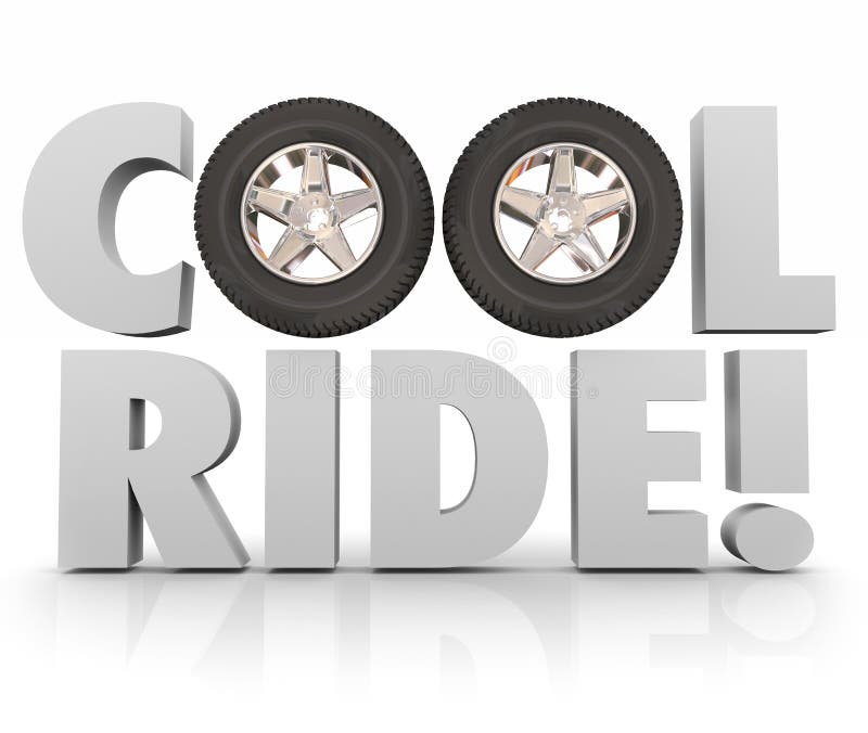 Raffreddi la ricreazione di divertimento di parole delle gomme 3d delle ruote di giro che conduce l'automobile Autom royalty illustrazione gratis Raffreddi la ricreazione di divertimento di parole delle gomme 3d delle ruote di giro che conduce l'automobile Autom royalty illustrazione gratis