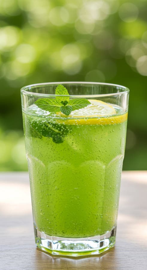 Rafraîchir la citronnade de menthe verte en verre illustration libre de droits