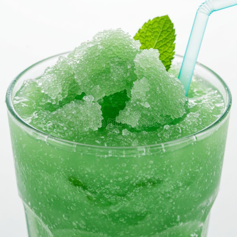 Rafraîchir la menthe verte en verre illustration de vecteur