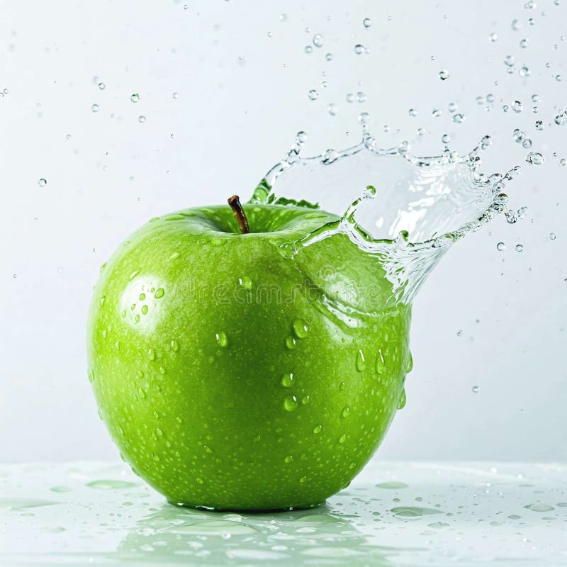Rafraîchir la pomme verte illustration stock