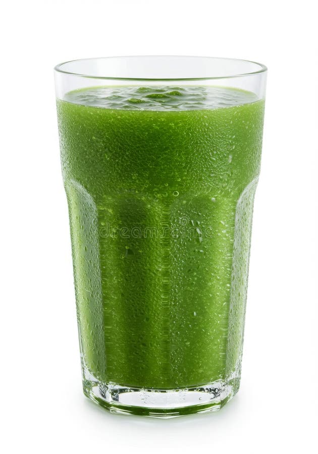 Rafraîchir la smoothie verte en verre illustration de vecteur