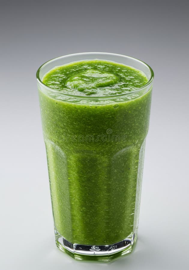 Rafraîchir la smoothie verte en verre illustration stock